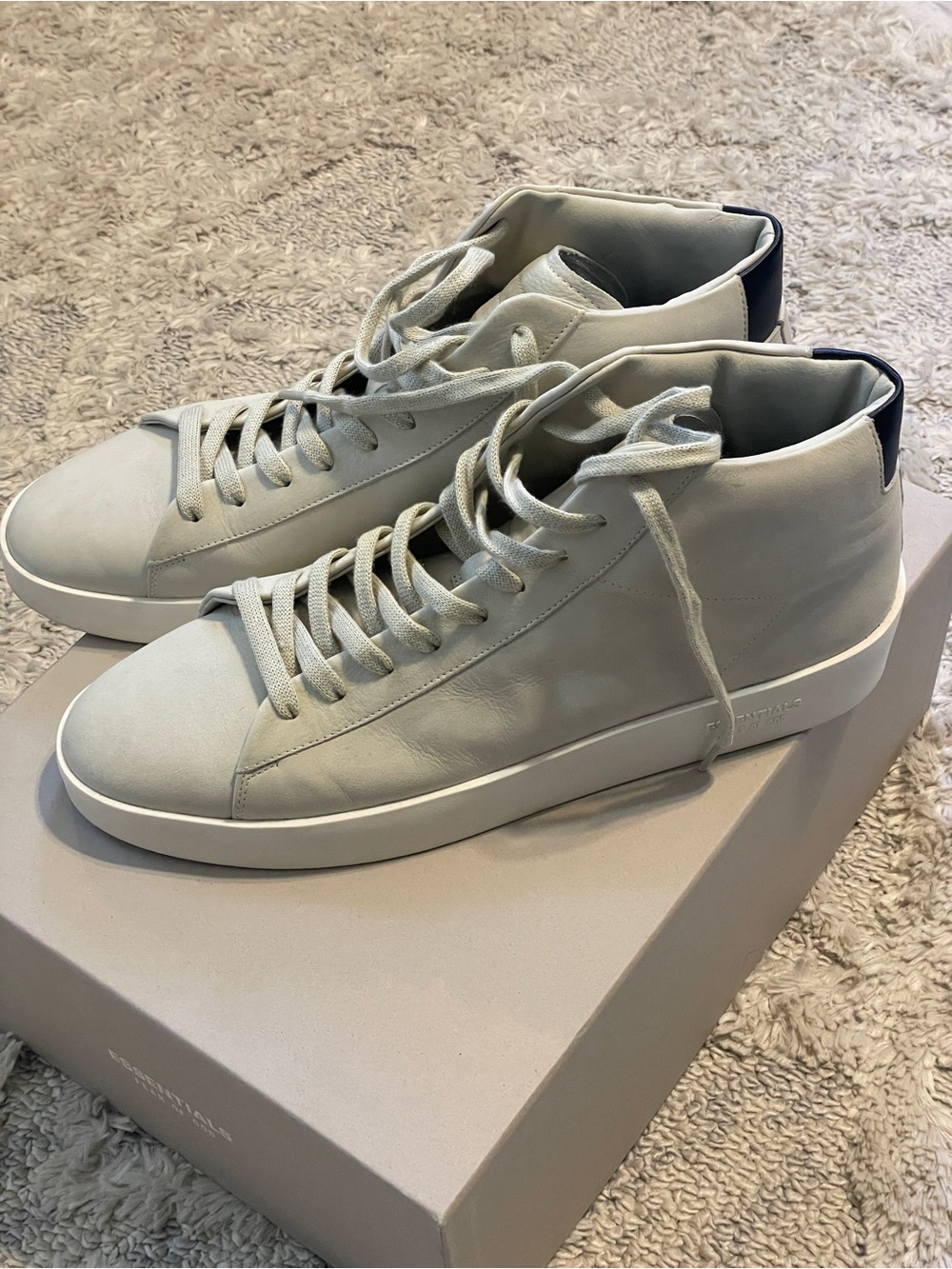 Fear of God Essentials High-Top Tennis Cement - lightly worn